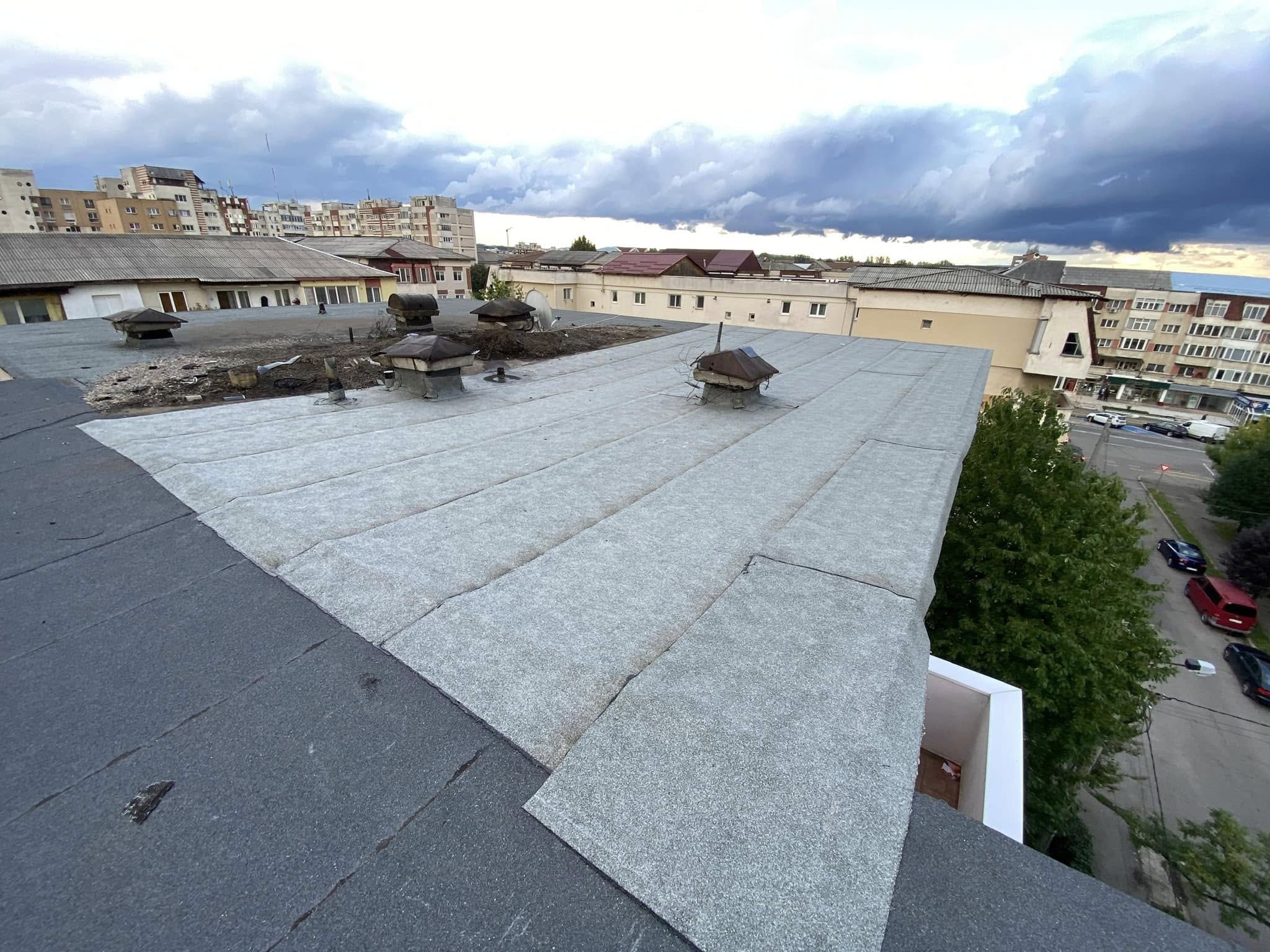 Terasă necirculabilă — hidroizolație cu membrană bituminoasă